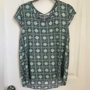 Emaline Green Patterned Top